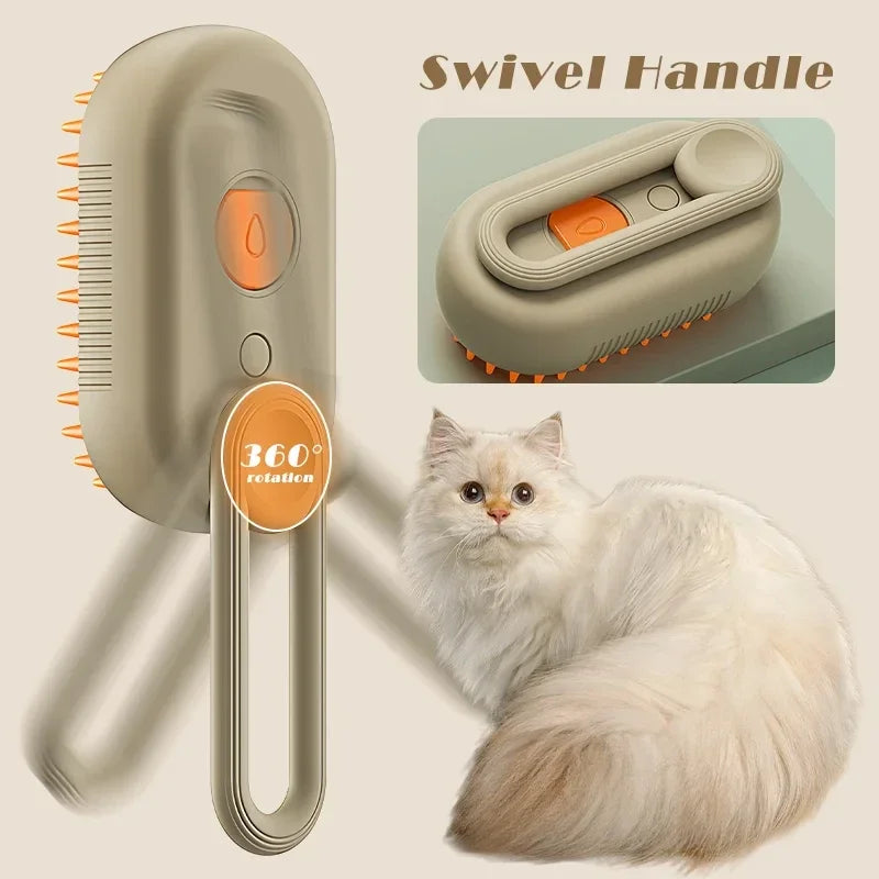 Velour™ Spazzola a Vapore Autopulente 3-in-1 per Cani e Gatti