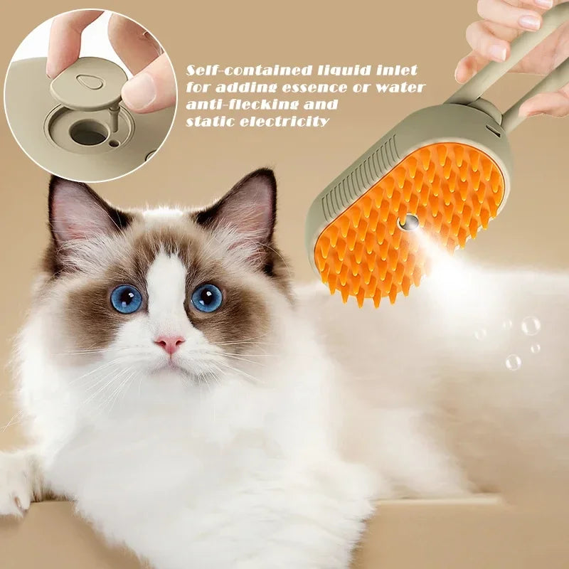 Velour™ Spazzola a Vapore Autopulente 3-in-1 per Cani e Gatti