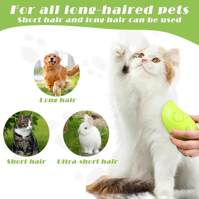 Velour™ Spazzola a Vapore Autopulente 3-in-1 per Cani e Gatti